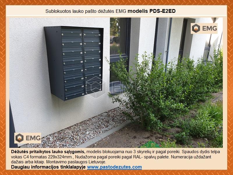 secondary rural Associate PDS-E2ED Lauko pašto dėžutė sublokuota EMG - Pastodezutes.com